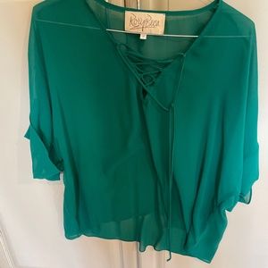 Green Rory Beca silk blouse